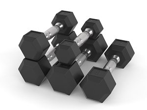 rubber dumbbell 3D
