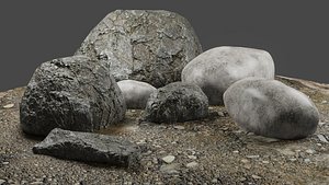 Rocks Low-poly 3D model 3D model
