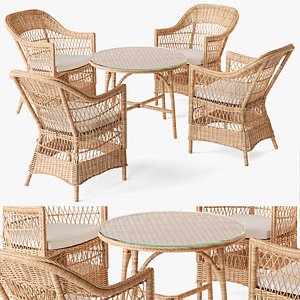 3D Charlot Exterior Chair and Victoria Cafe Table