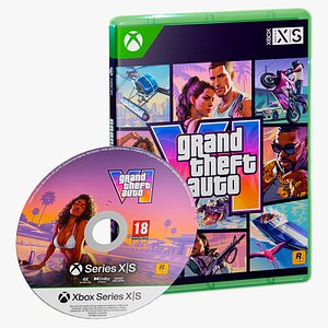 GTA VI Xbox Series X Standard Edition Case and Disc CD3D Model Game Ready 4K PBR