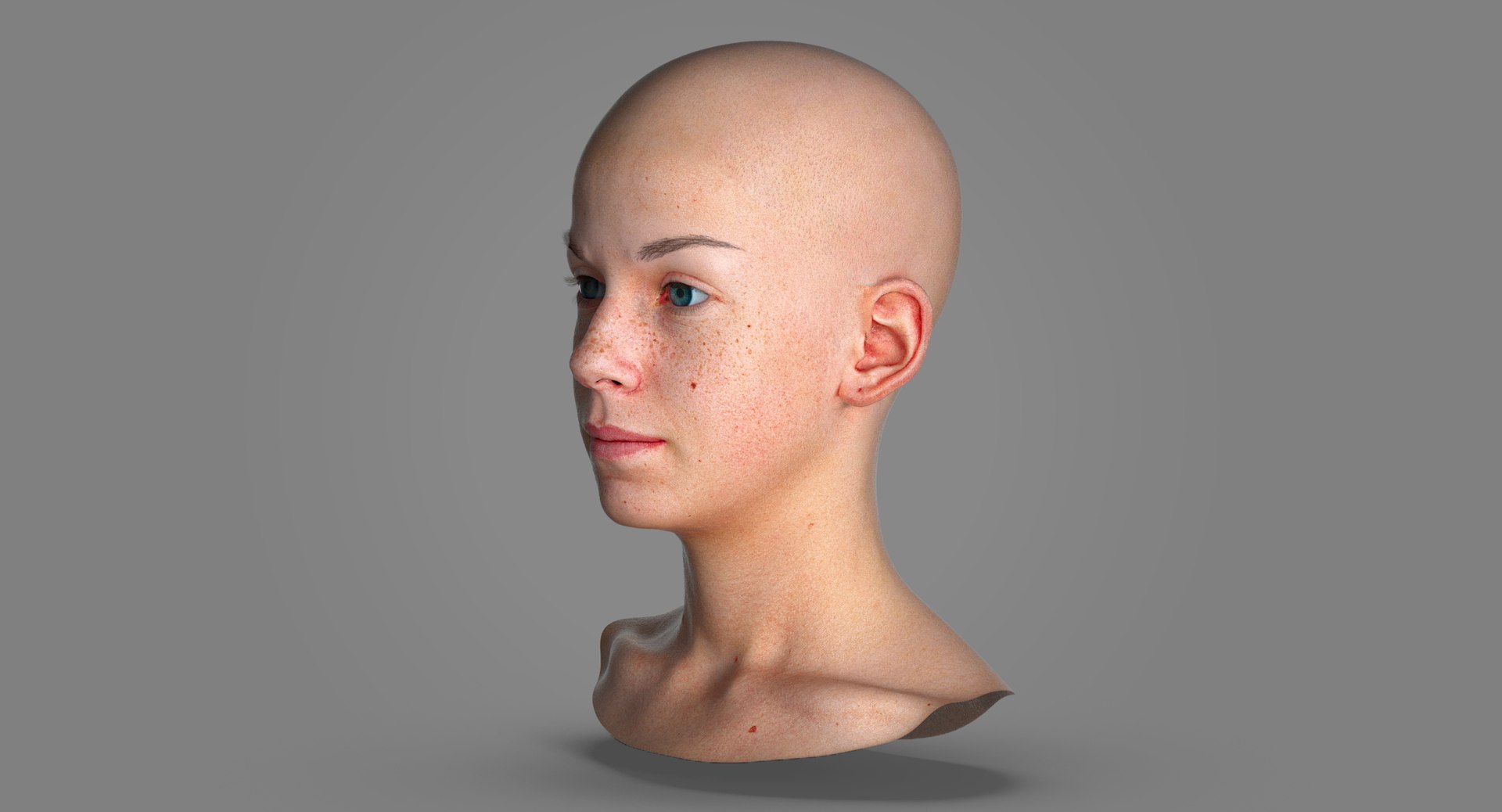 3D Real Pbr Rhea Human Head - TurboSquid 1662892