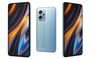 Xiaomi Poco X4 GT 5G Blue Low Poly model