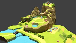 3d model landscape asian