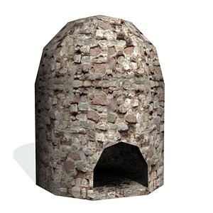 historical charcoal kiln 3d model