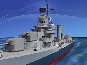 3d model anti-aircraft class destroyers