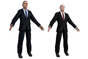 3d model president putin obama