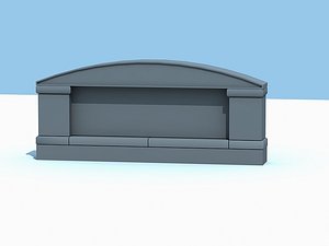 3d model stone entrance sign