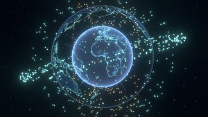 Animated Hologram Planet Earth 6 Sci-Fi 3D Model