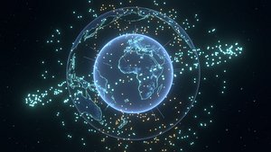 Animated Hologram Planet Earth 6 Sci-Fi 3D Model
