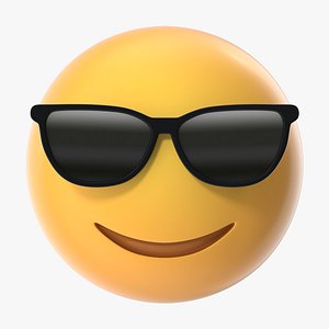 3D sunglasses emoji model