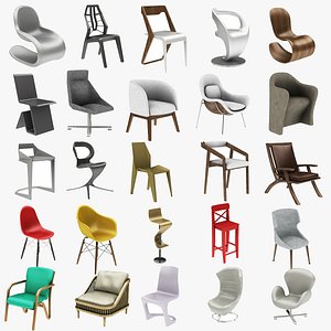 Chair Collection 25 in 1 3D model