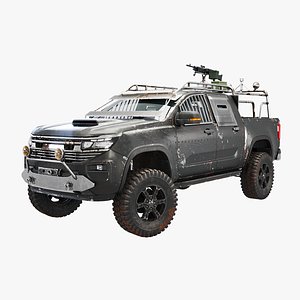 3D Black Apocalypse Pickup Truck