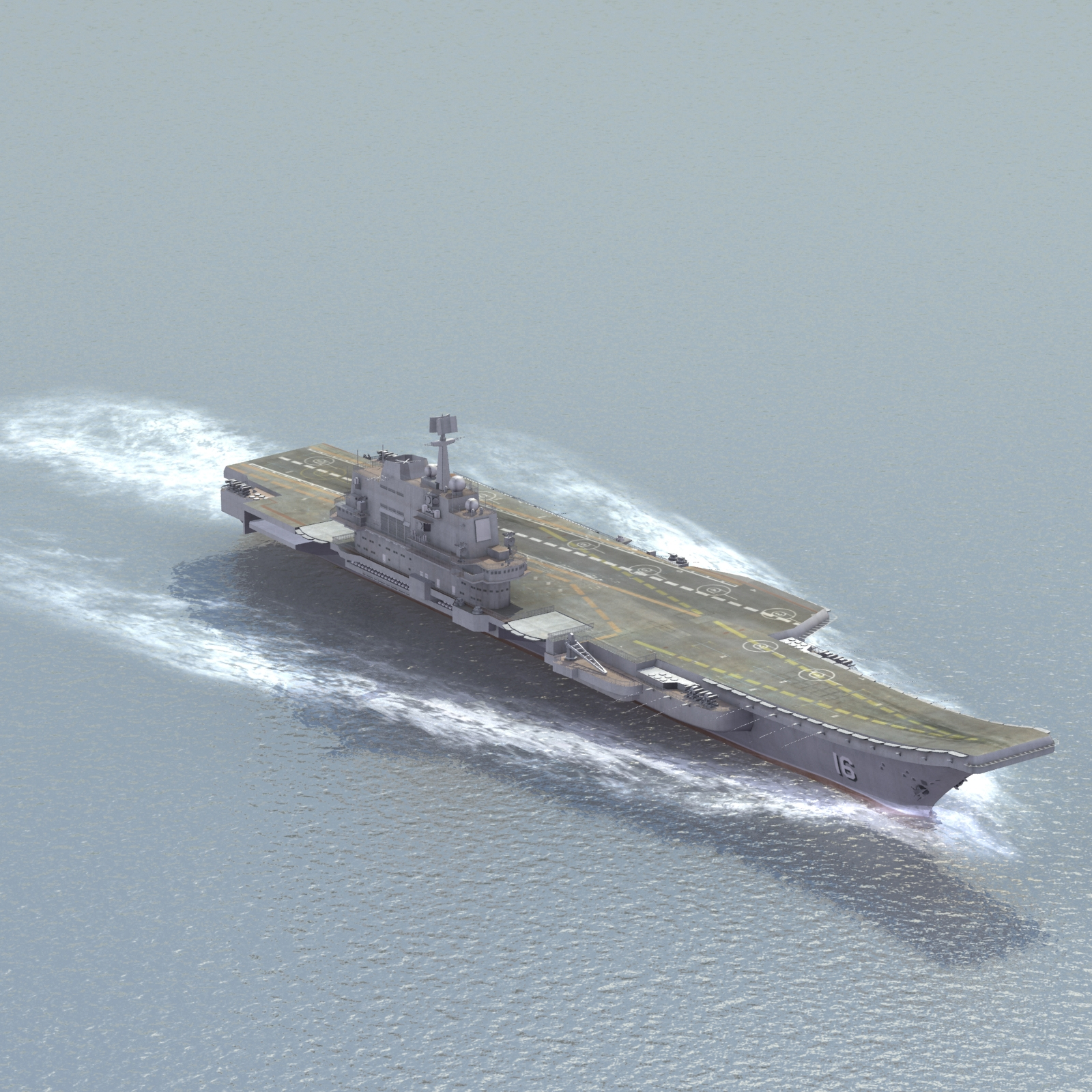 aircraft carrier liaoning cv16 3d model