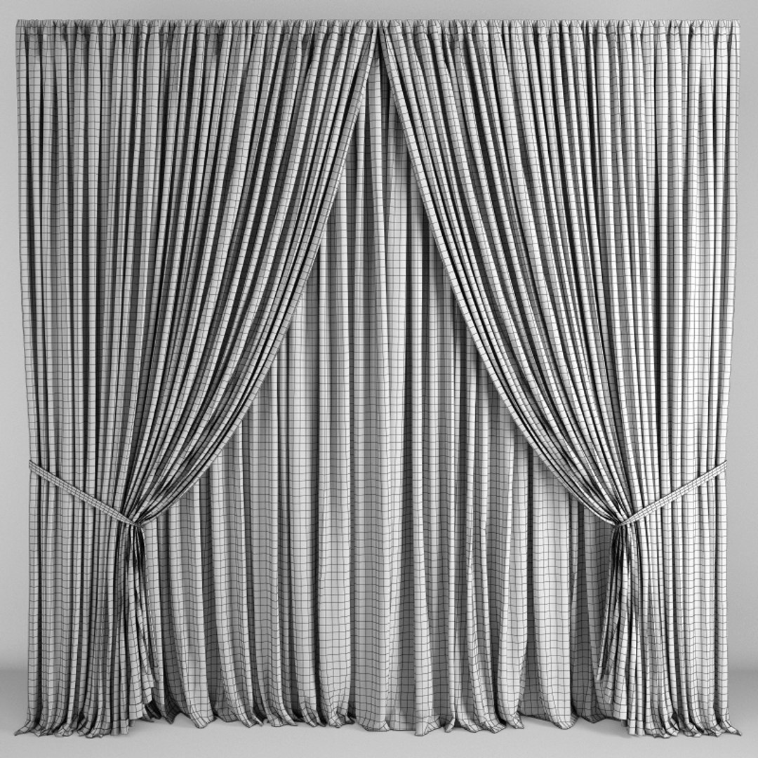 3D Contemporary Curtain Model - TurboSquid 1435993
