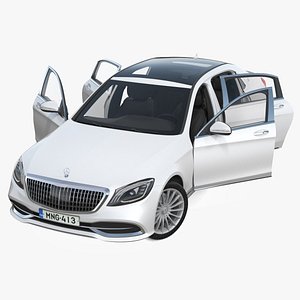Mercedes S560 Maybach Rigged 3D Model