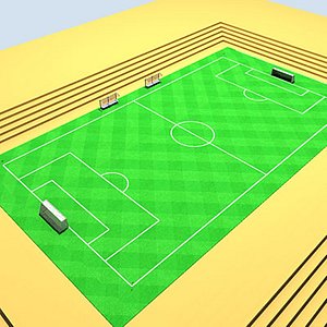 3d model football field