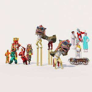 Lion Dance annual custom model