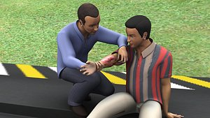 first aid accident 3D model