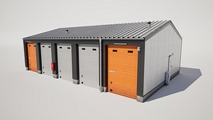 Industrial Storage Garage Building 3D model