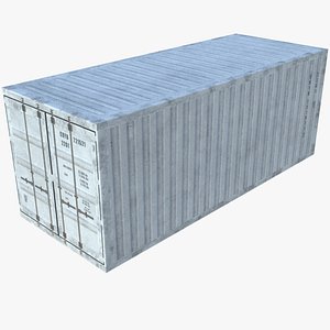 3D Container 20 ft ISO Low Poly