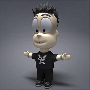 character punk guy 3d model