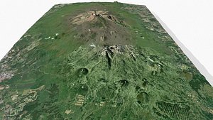 Volcano Hallasan South Korea 3D