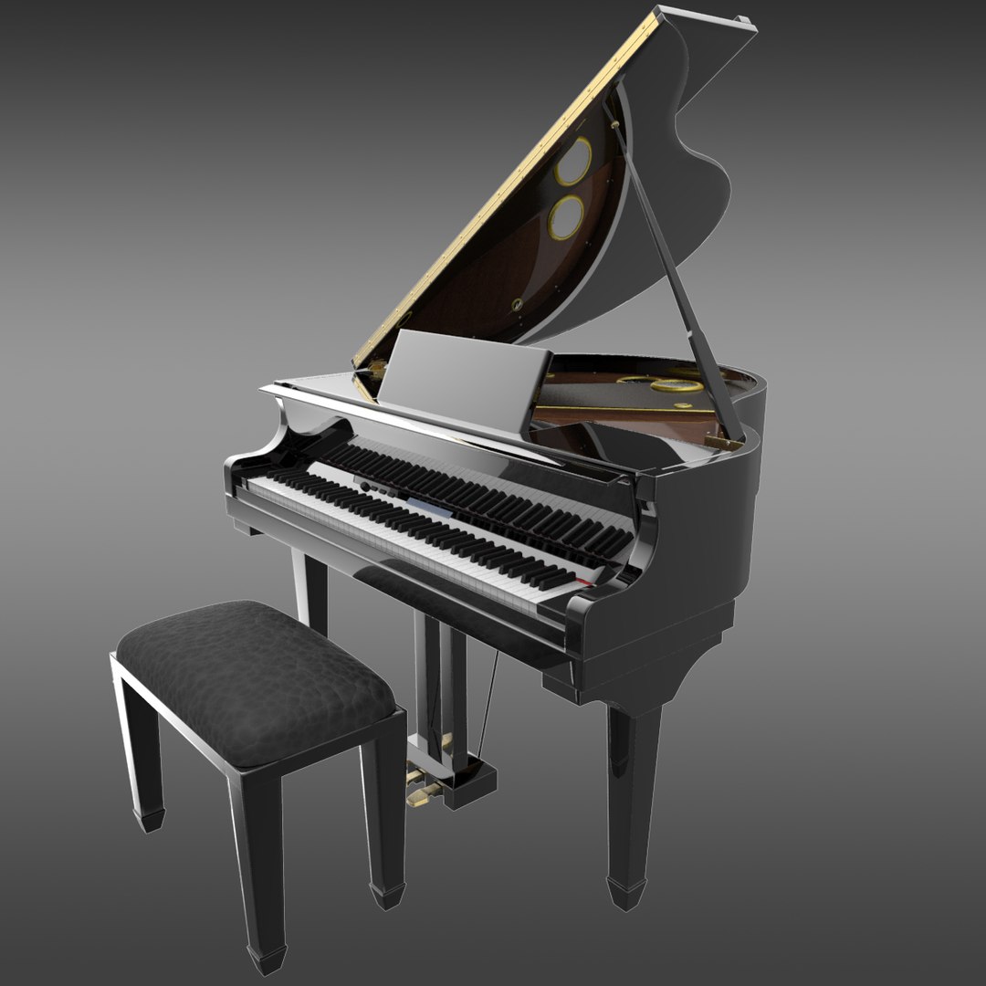 3d Max Digital Grand Piano