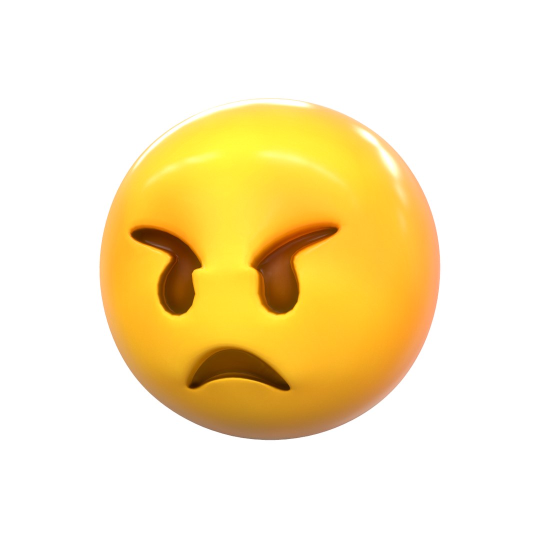 Emoji Angry Face Model - TurboSquid 1400945