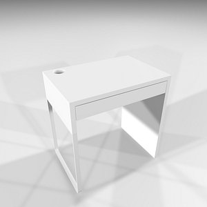 micke desk ikea 3d x
