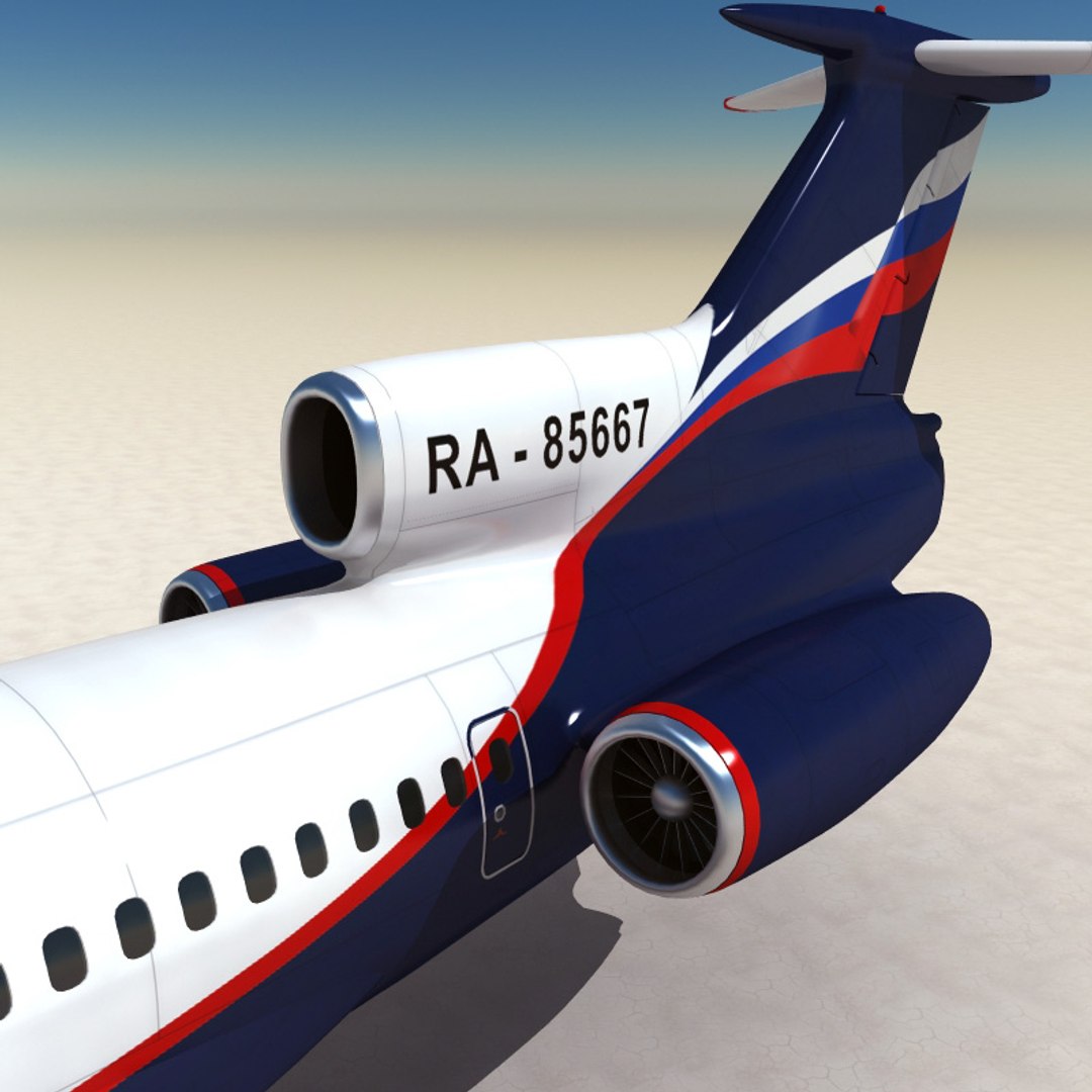 tu 154 careless 3d model