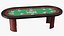 Poker Table with Chips and Cards 3D model