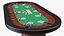 Poker Table with Chips and Cards 3D model
