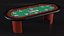 Poker Table with Chips and Cards 3D model
