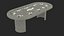 Poker Table with Chips and Cards 3D model
