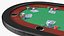 Poker Table with Chips and Cards 3D model