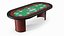Poker Table with Chips and Cards 3D model
