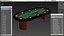 Poker Table with Chips and Cards 3D model