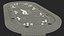 Poker Table with Chips and Cards 3D model