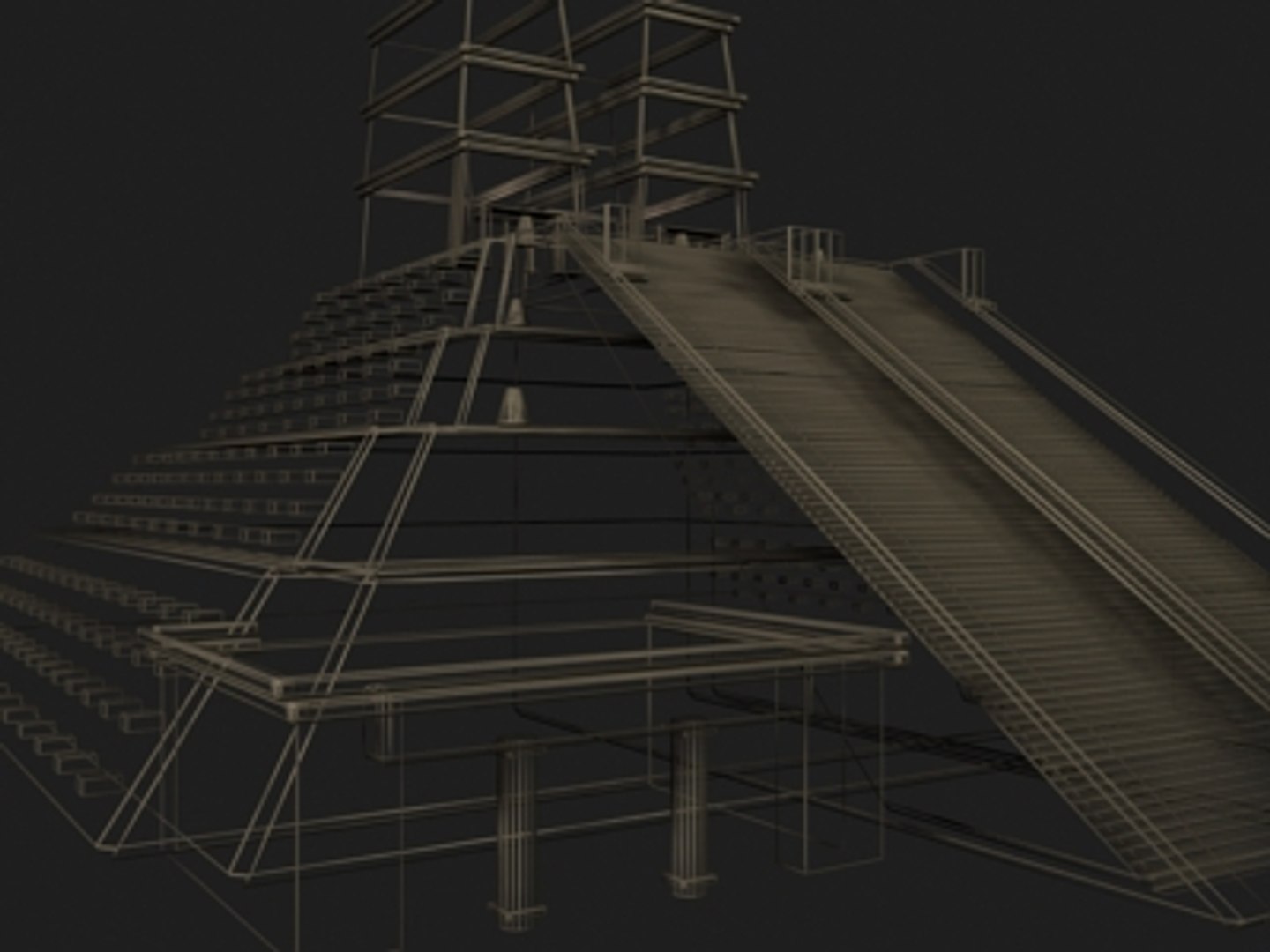 Aztecs Pyramid 3d Max