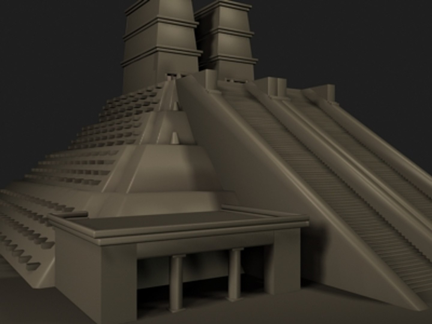 Aztecs Pyramid 3d Max