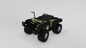 3d model of minecraft atv