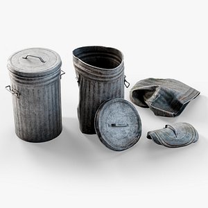 Realistic Trash bins - Game Ready Props Pack