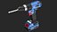 Detailed Cordless Drill Blue