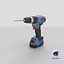 Detailed Cordless Drill Blue
