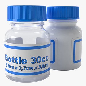 3D pills bottle 30cc