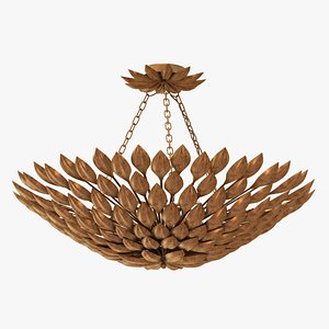 chandelier light crystorama broche 3d model