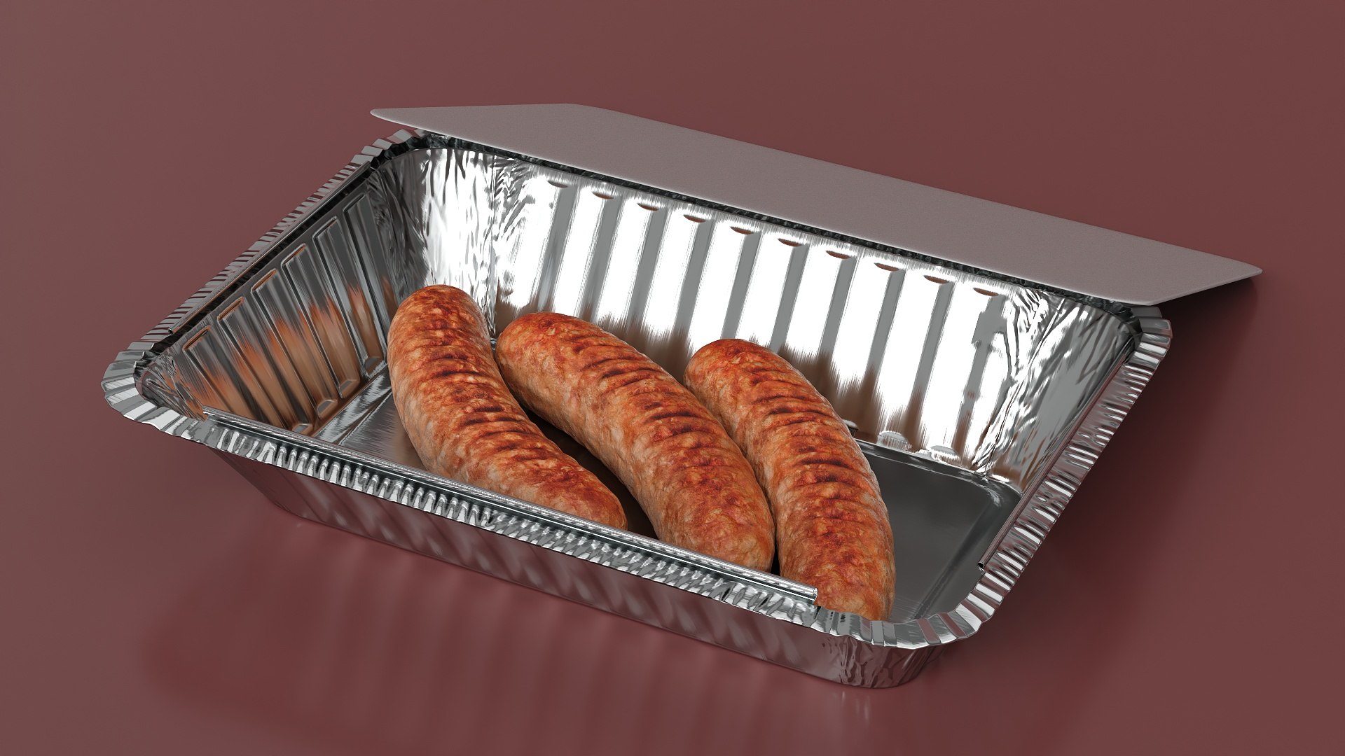 3D Grilled Sausages in Foil Tray model https://p.turbosquid.com/ts-thumb/vm/AtOWZY/Ja/grilled_sausages_in_foil_tray_005/jpg/1751900267/1920x1080/fit_q87/d6e666341e078e93726e2bf454d915c5481b1cb4/grilled_sausages_in_foil_tray_005.jpg