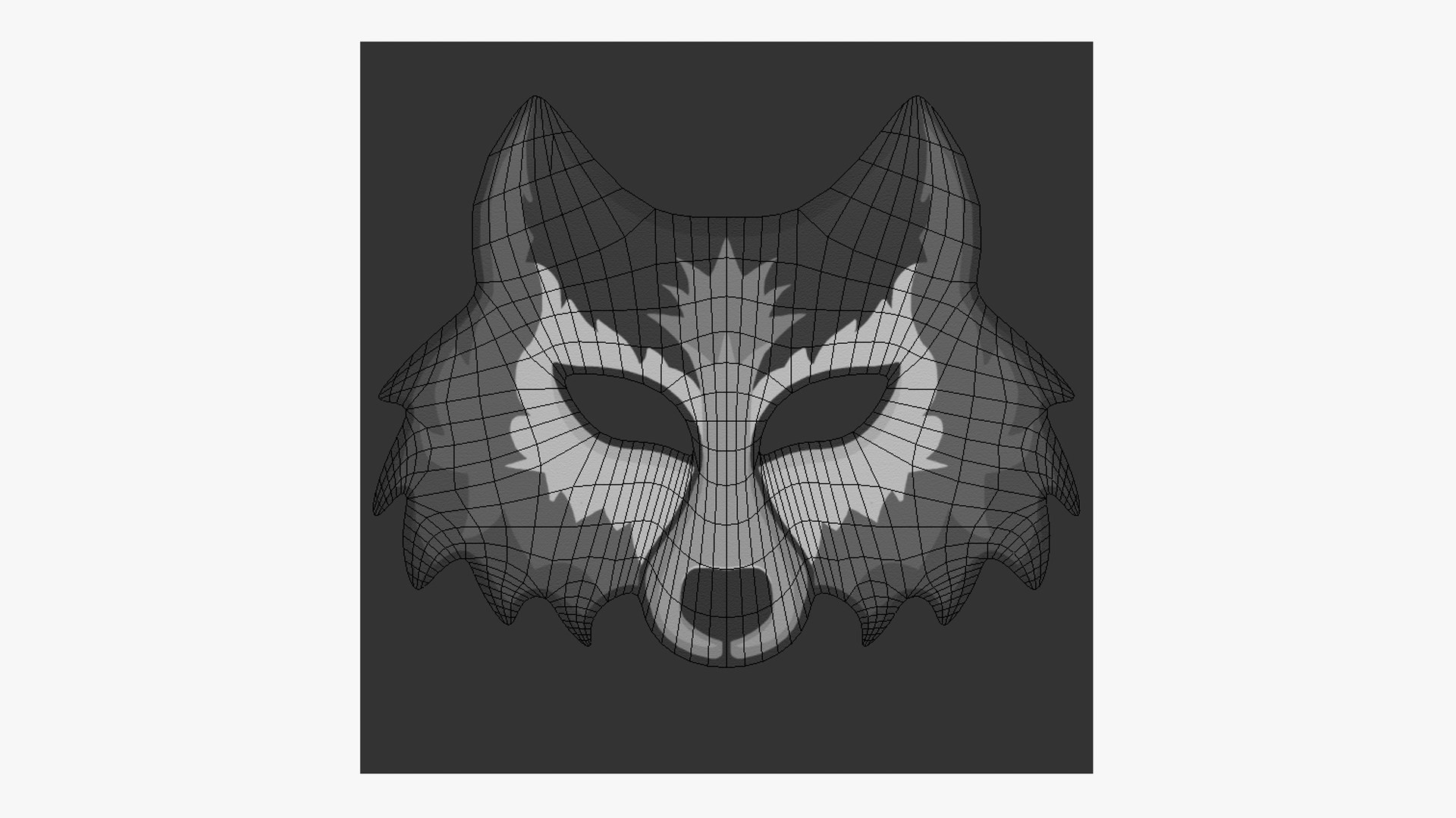 3D Wolf Mask Paper 01 - Character Design Fashion Model - TurboSquid 2385901