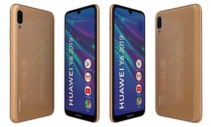 3D model huawei y6 2019 amber