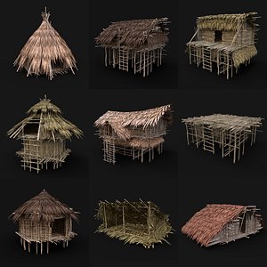 BUILDER JUNGLE TRIBAL HUTS HOUSES PACK AAA NEXTGEN